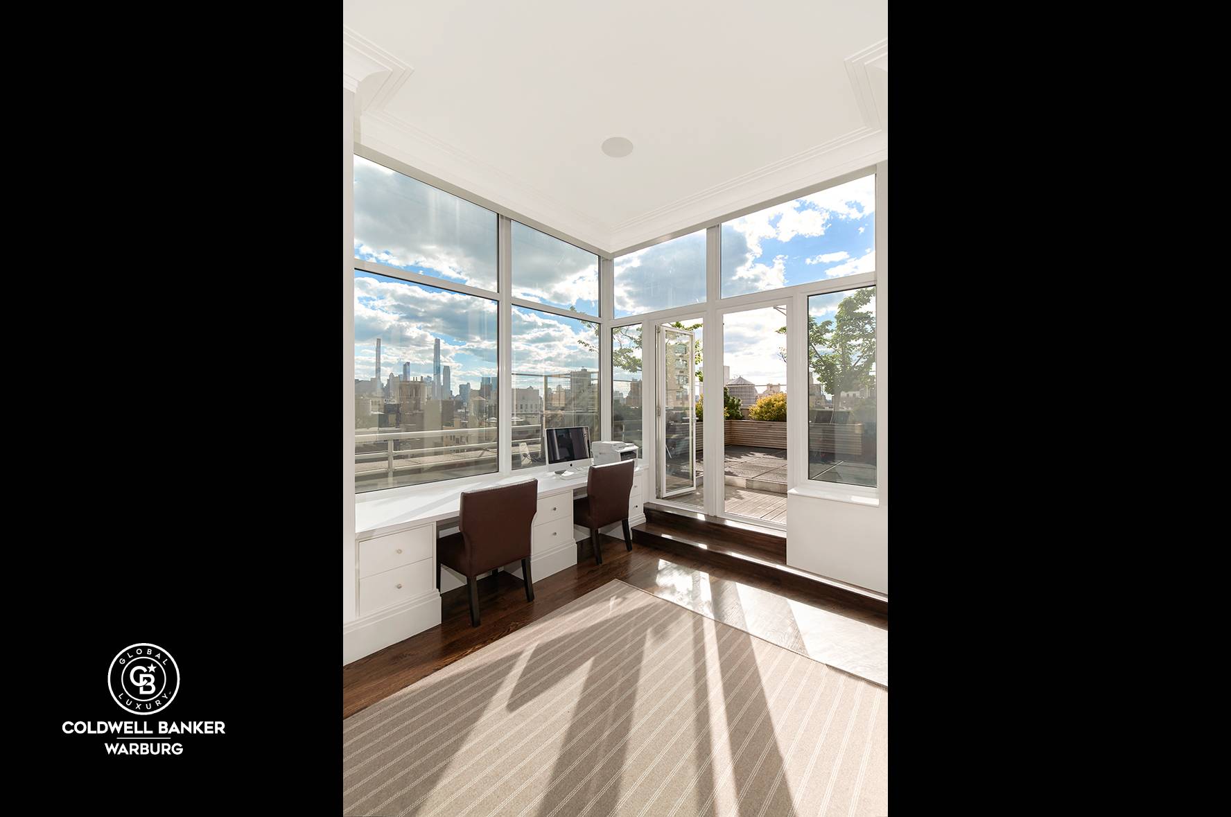 This six bedroom, 4, 775 SF condominium is a sophisticated oasis with a 2, 725 SF wraparound terrace with dramatic views in all directions, soaring high above the streets of ...