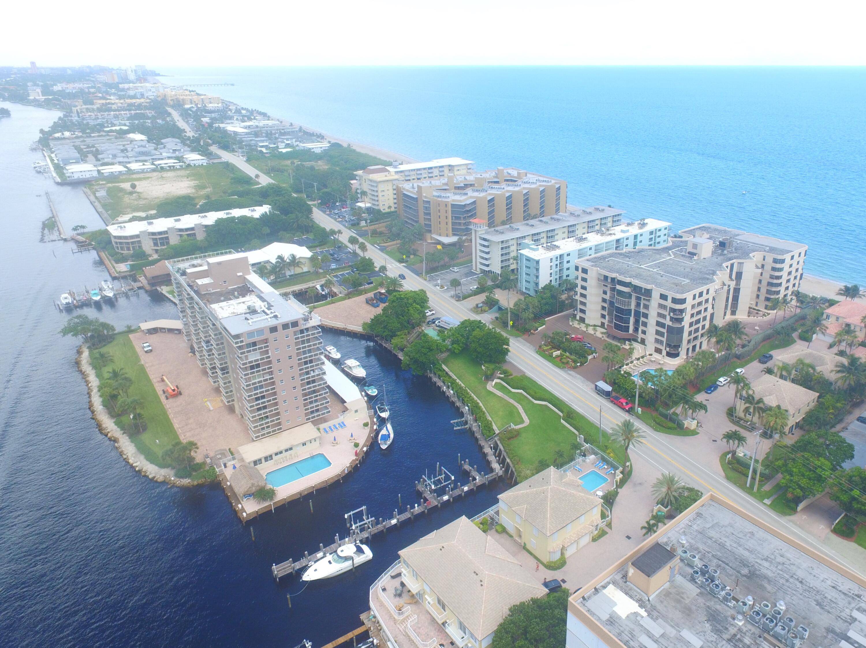 Beautiful corner unit with ocean and intracoastal views on the famous Hillsboro Mile.