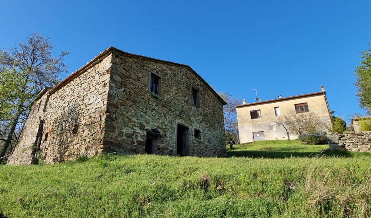 Farmhouse with villa for sale in Monte San Savino, Arezzo, Tuscany. Real estate property for sale with habitable country house, farmhouse, land