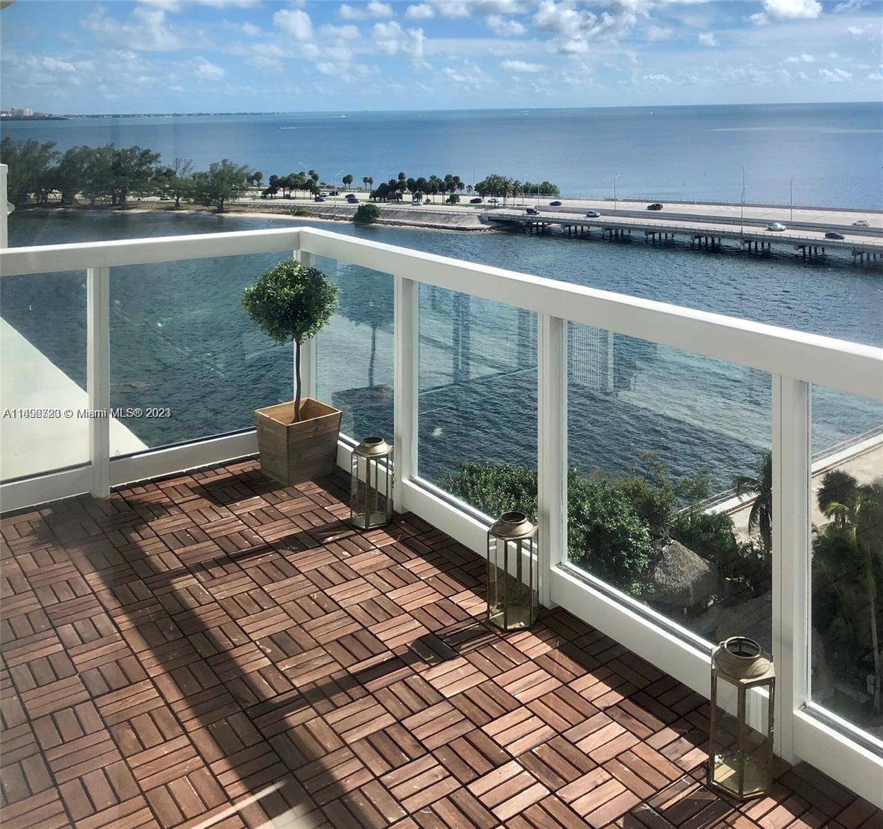 Furnished 2 bedrooms 2 bathrooms unit with floor to ceiling windows throughout with Unobstructed water views from every room.