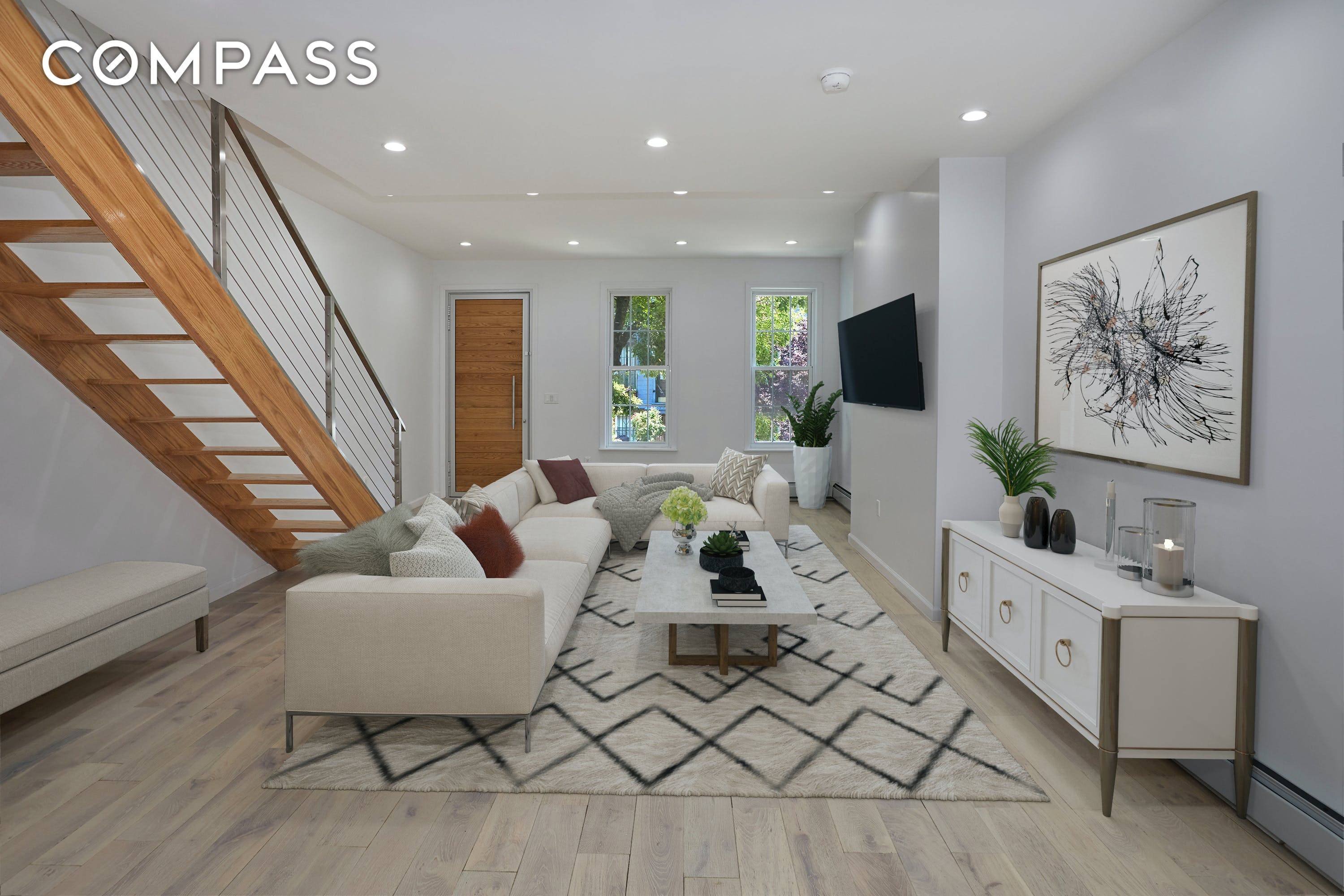 This stunning, gut renovated two family building ticks every box with gorgeous designer interiors, smart home features and fantastic outdoor space on a tree lined Clinton Hill block.