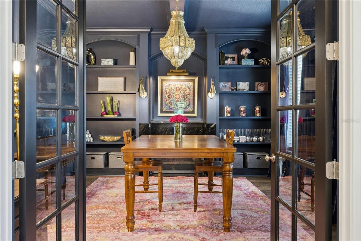 Office/Library with fireplace