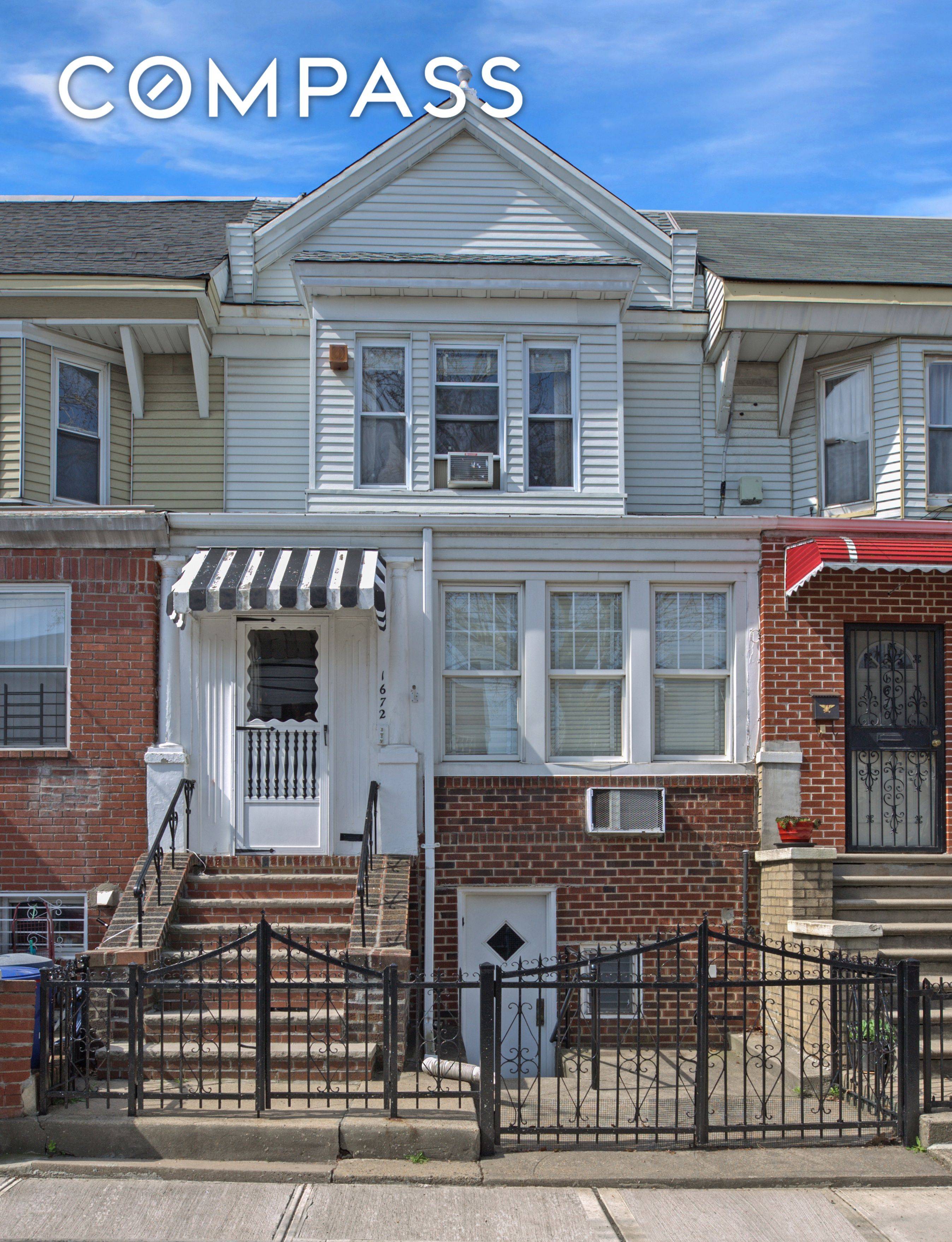Welcome to this spacious two family home a block away from the park on the border between Bensonhurst and Bath Beach.