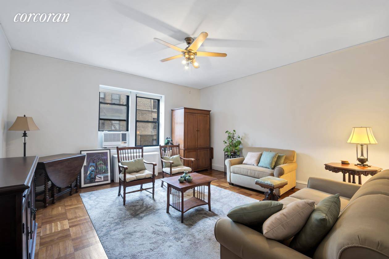 Move right in to this wonderful south and west facing, corner, one bedroom co op apartment.