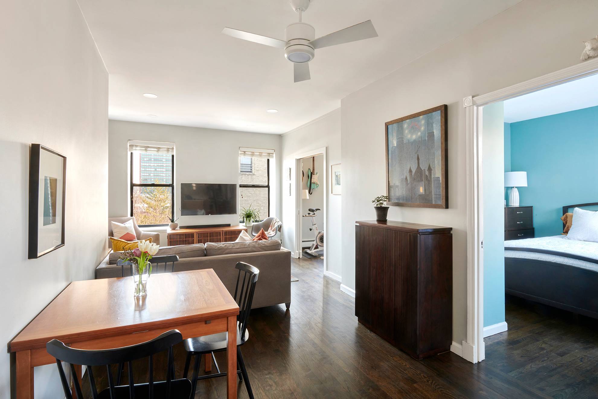 Welcome home to this beautifully renovated, bright and airy penthouse two bedroom one bathroom in the heart of Fort Greene on South Oxford Street.