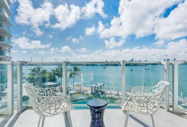 LUXURY MONDRIAN UNIT ! 1 BEDROOM, 1 BATHROOM WITH BALCONY AND DIRECT BAY, MIAMI SKYLINE AND SUNSET VIEWS.