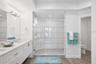 Primary bathroom virtually staged