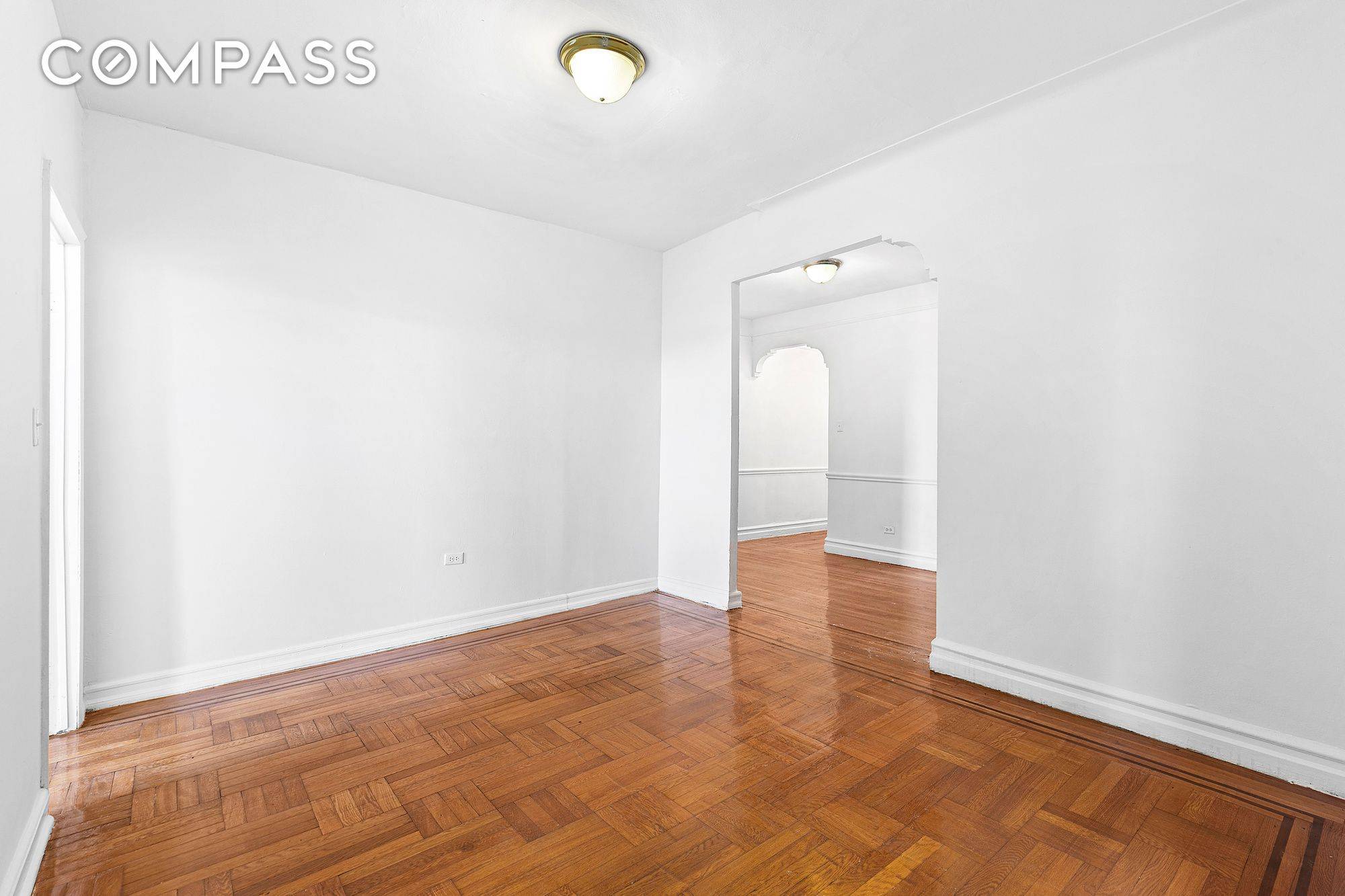 Huge top floor sunny one bedroom corner apartment, currently configured as a three bedroom, in Prospect Park South.