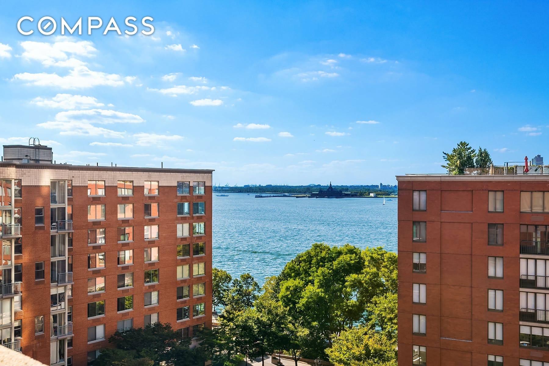 A great one bedroom facing west ; you'll overlook a peaceful park with stunning Hudson River sunsets.