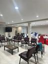 Building lobby with recessed lighting