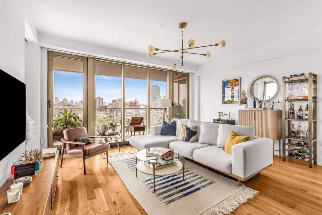 This stunning two bedroom, two bath Williamsburg home offers two private terraces, south west, and east delivering living room sunsets and master suite sunrises.