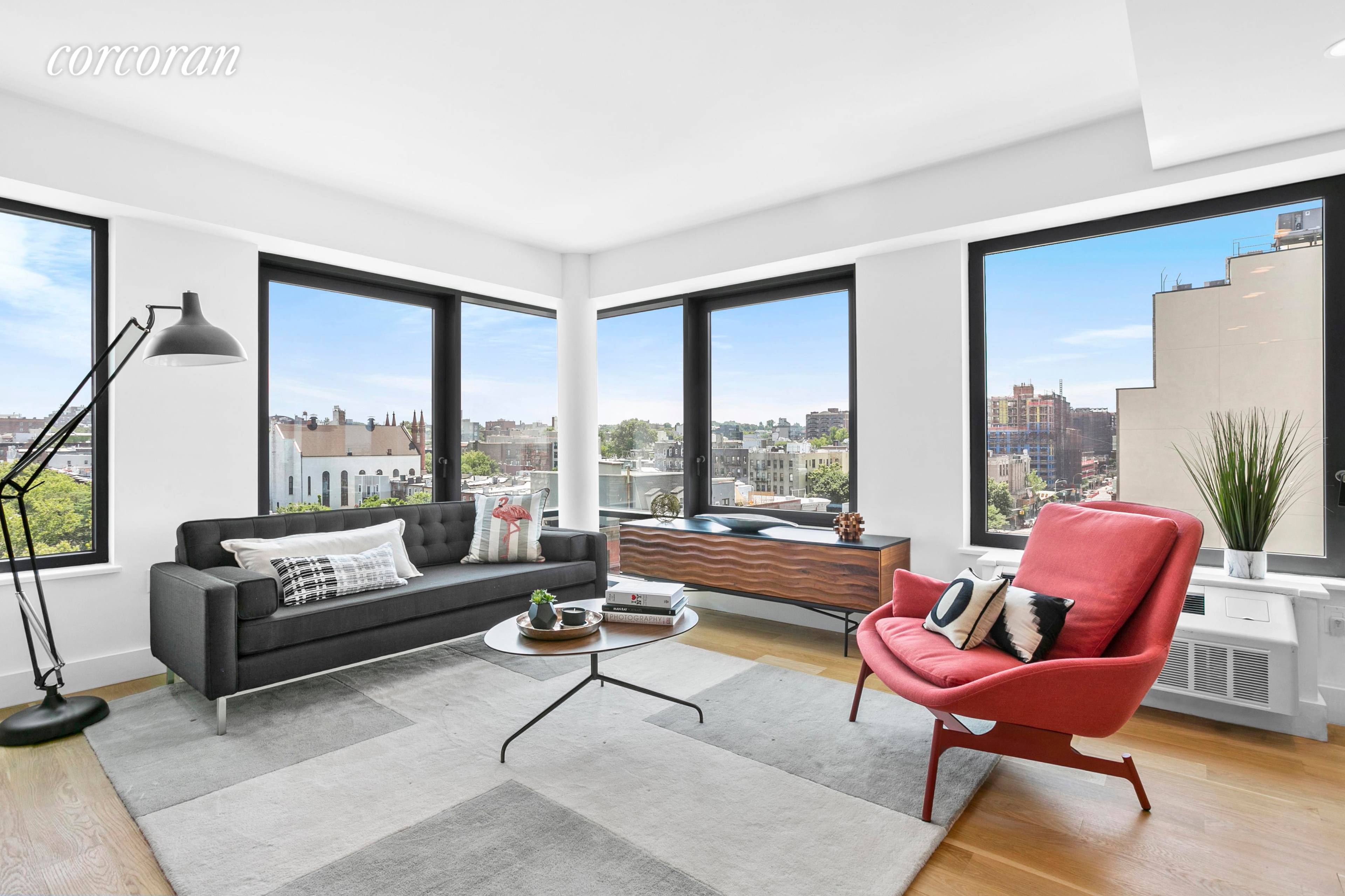 Stunning 1 Bedroom with breathtaking views of Manhattan and Brooklyn Waterfront !