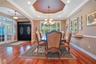 Formal Dining Room: Tray Ceiling, Chair Railing, Brazilian Cherry Wood, Recessed Lighting