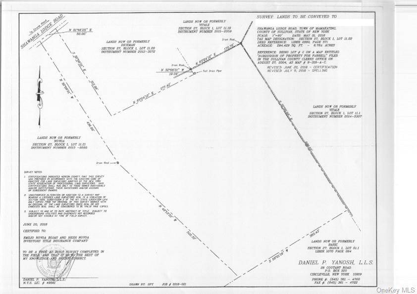 Beautiful 6. 78 acre lot with approved site plans in Pine Bush school district !
