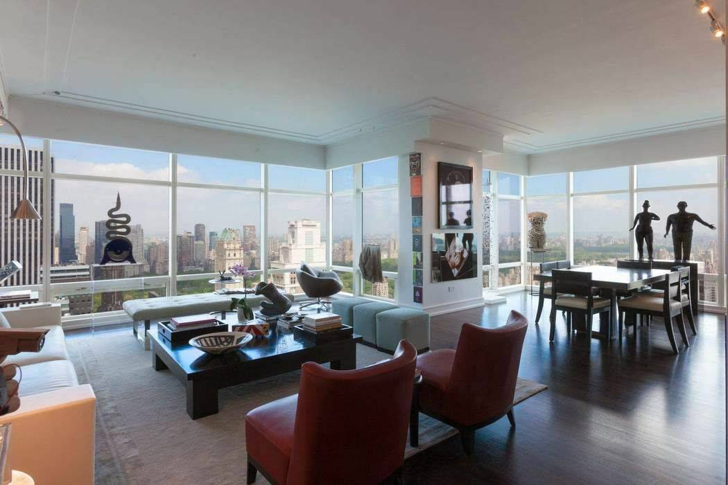 Perched on the 36th floor of the Iconic One Beacon Court Condominium, this spectacular large 5 room corner home offers breathtaking vistas of the expanse of Central Park and the ...