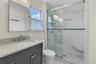 Newly updated full bathroom with shower on second floor
