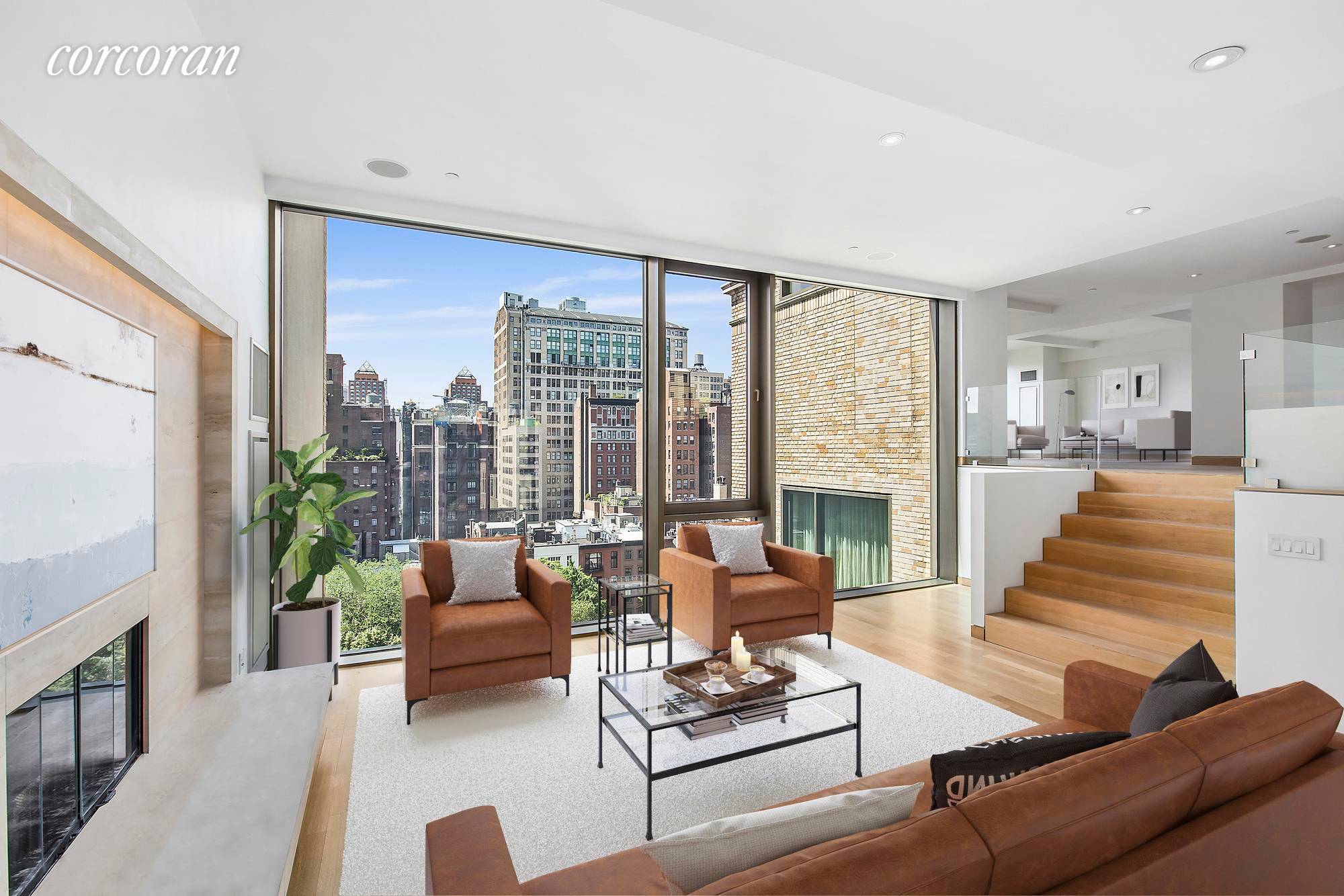This stunning full floor, 3, 809 sq ft residence embraces 75 feet of uninterrupted views of Gramercy Park, the only private park in Manhattan.