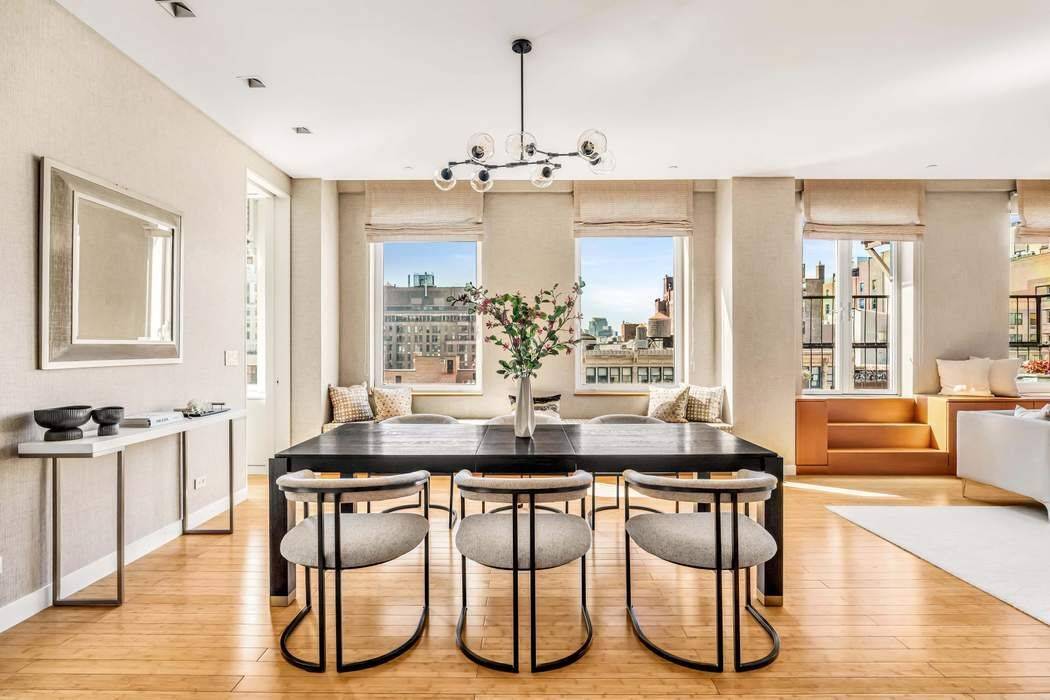 50' of oversized south facing windows, 11 foot ceilings, iconic downtown views, two exposures south and west, planting balcony and an expansive entertaining space make this 2, 500 SF loft ...