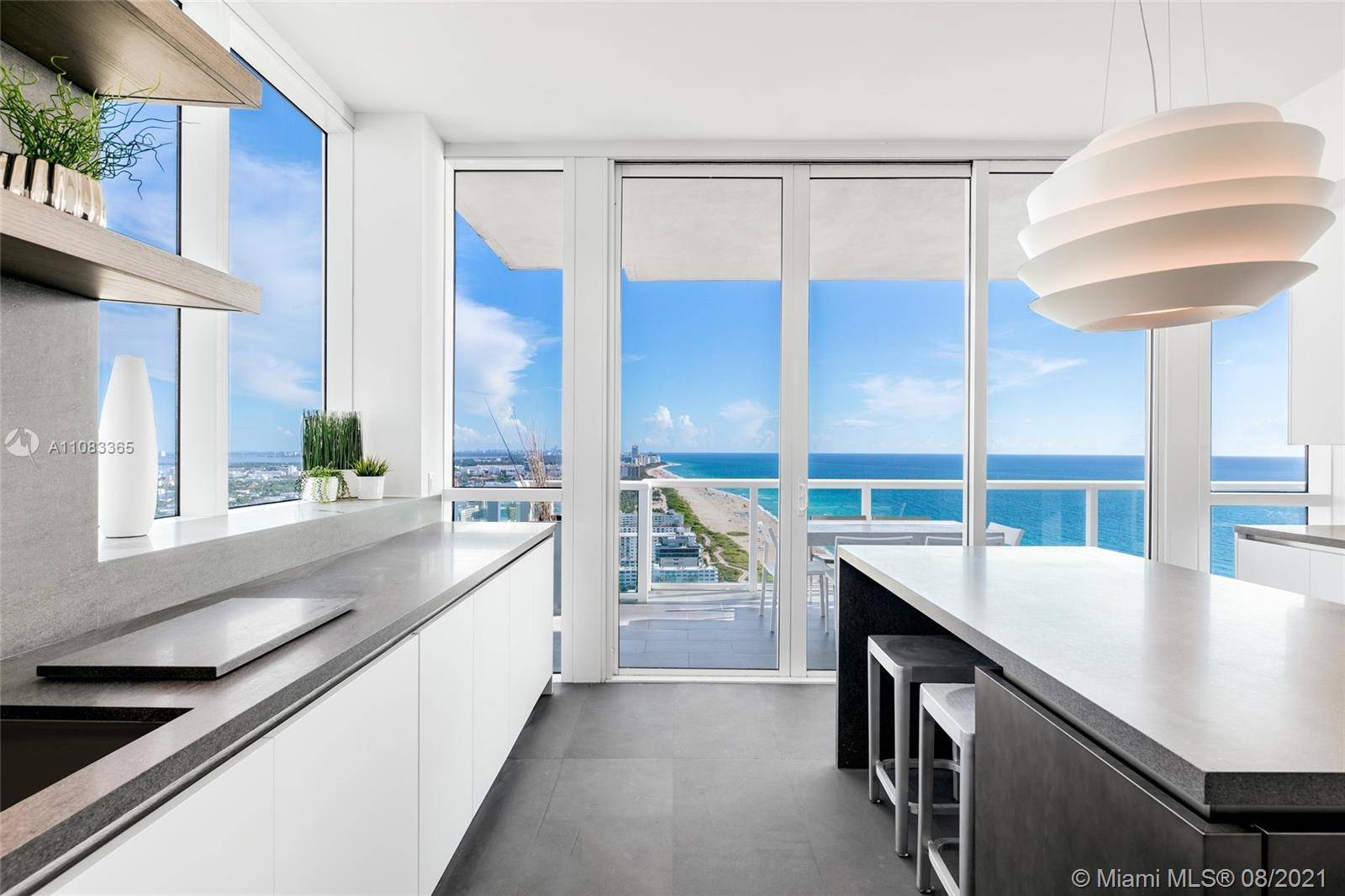 A picturesque showcase of A list Miami Beach living, this contemporary trouvaille showcases expansive flow thru living spaces and breathtaking 270 unobstructed, direct ocean and city views.