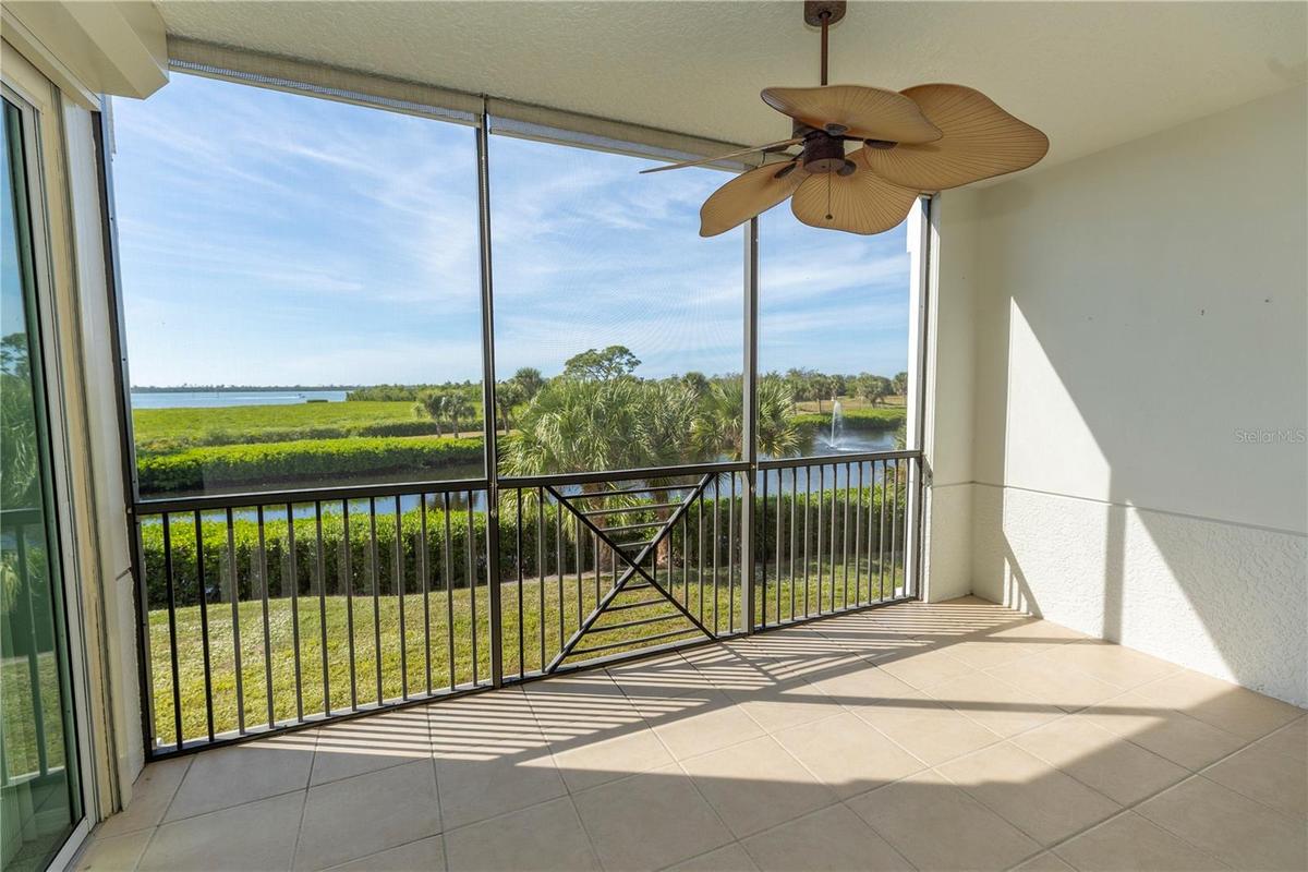 Lanai, pond and ICW view