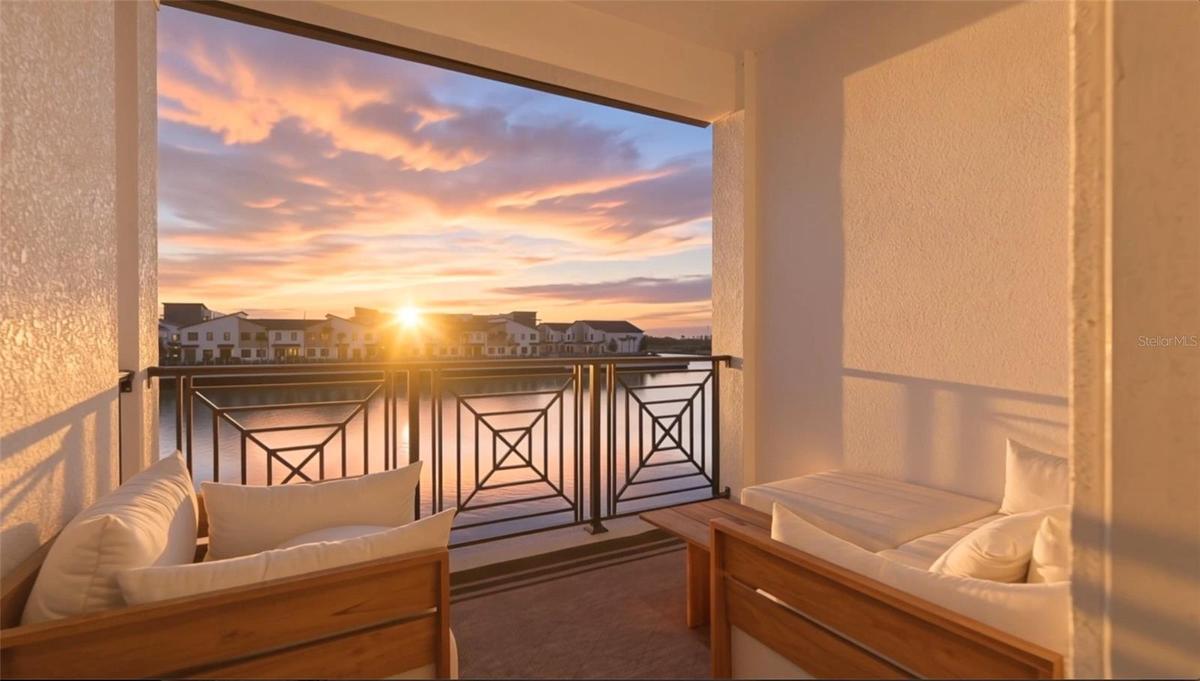 Sunset from Second Floor Balcony