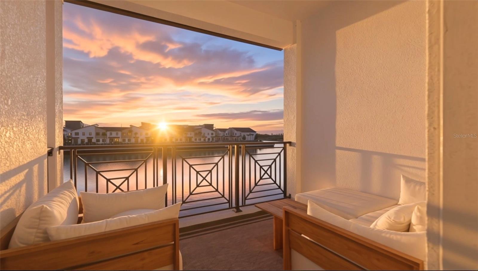 Sunset from Second Floor Balcony
