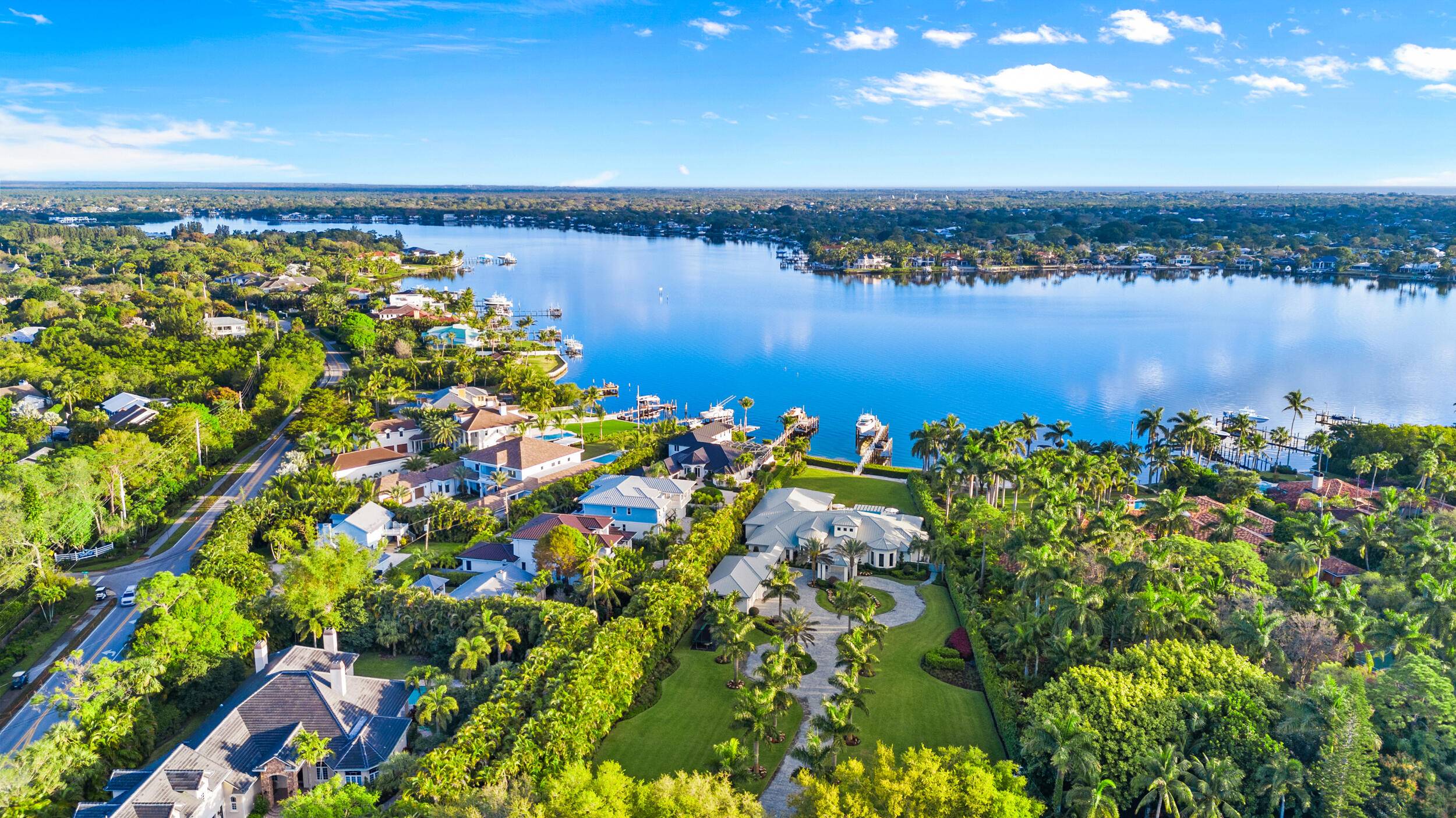 Located on the scenic and wild Loxahatchee River, this estate has 5bd, 6bth, 4 car garage.