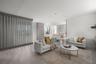 Primary Suite Sitting Area w/ custom onyx wall decor