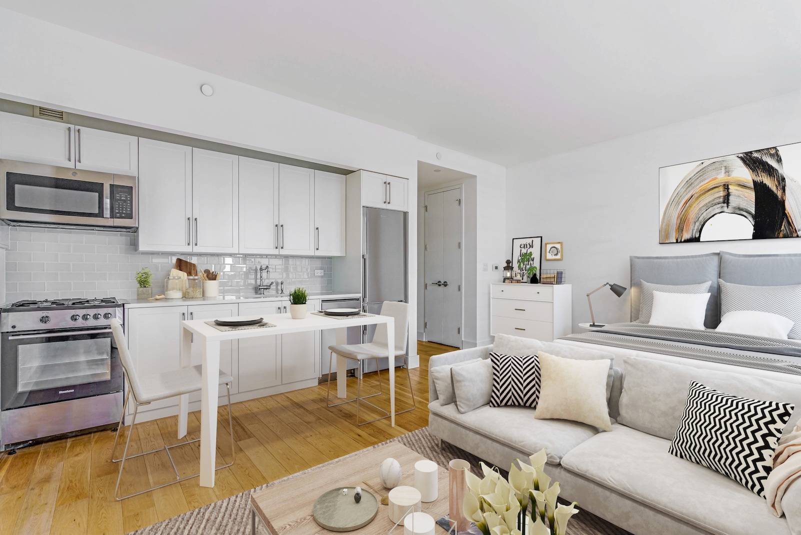 SUPERB STUDIO HOME at the ELEGANT HARRISON optimally situated in COURT SQUAREOWN a stylish STUDIO at the urbanistic HARRISON Condominium built just 3 years ago a design that blends industrial ...