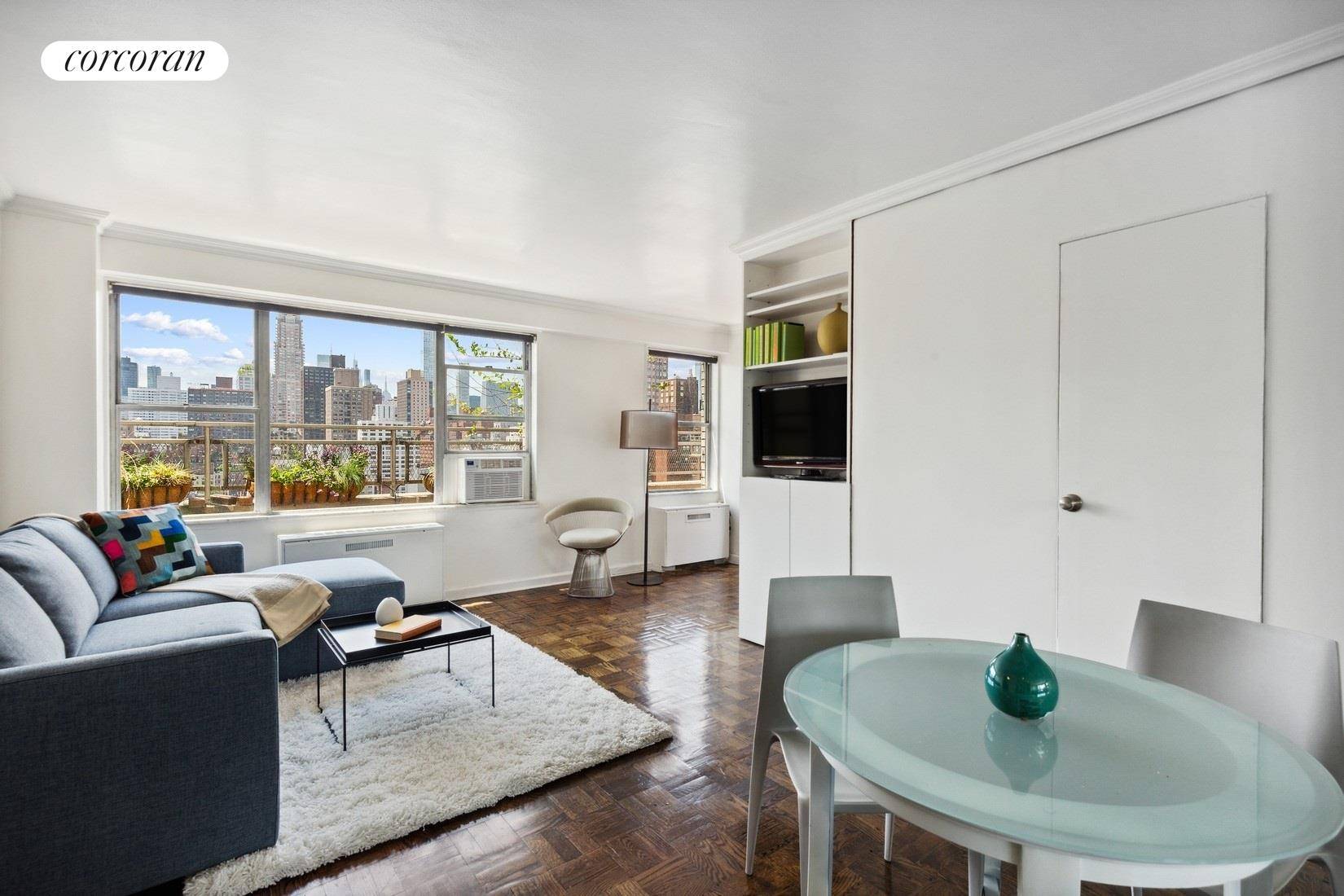 BACK ! This is an incredible opportunity for a Studio Buyer who wants a larger, private outdoor space with views.