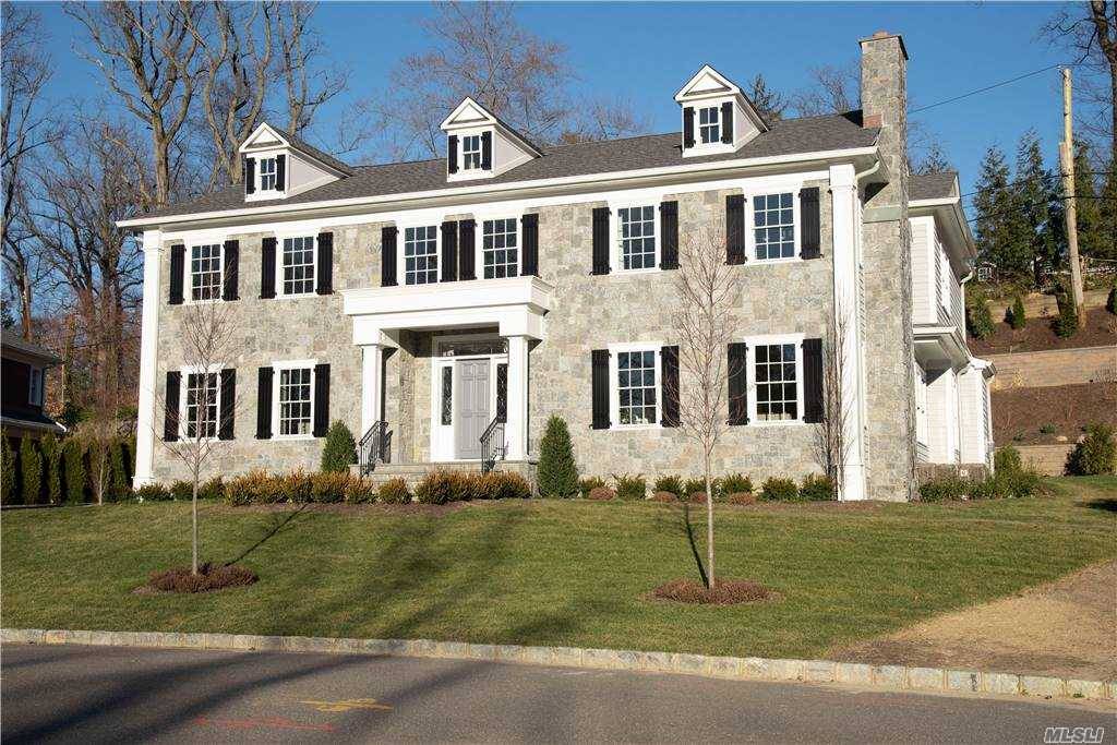 Introducing Stonewall, a newly constructed stunning stone Center Hall Colonial design located in the sought after Village of Plandome.