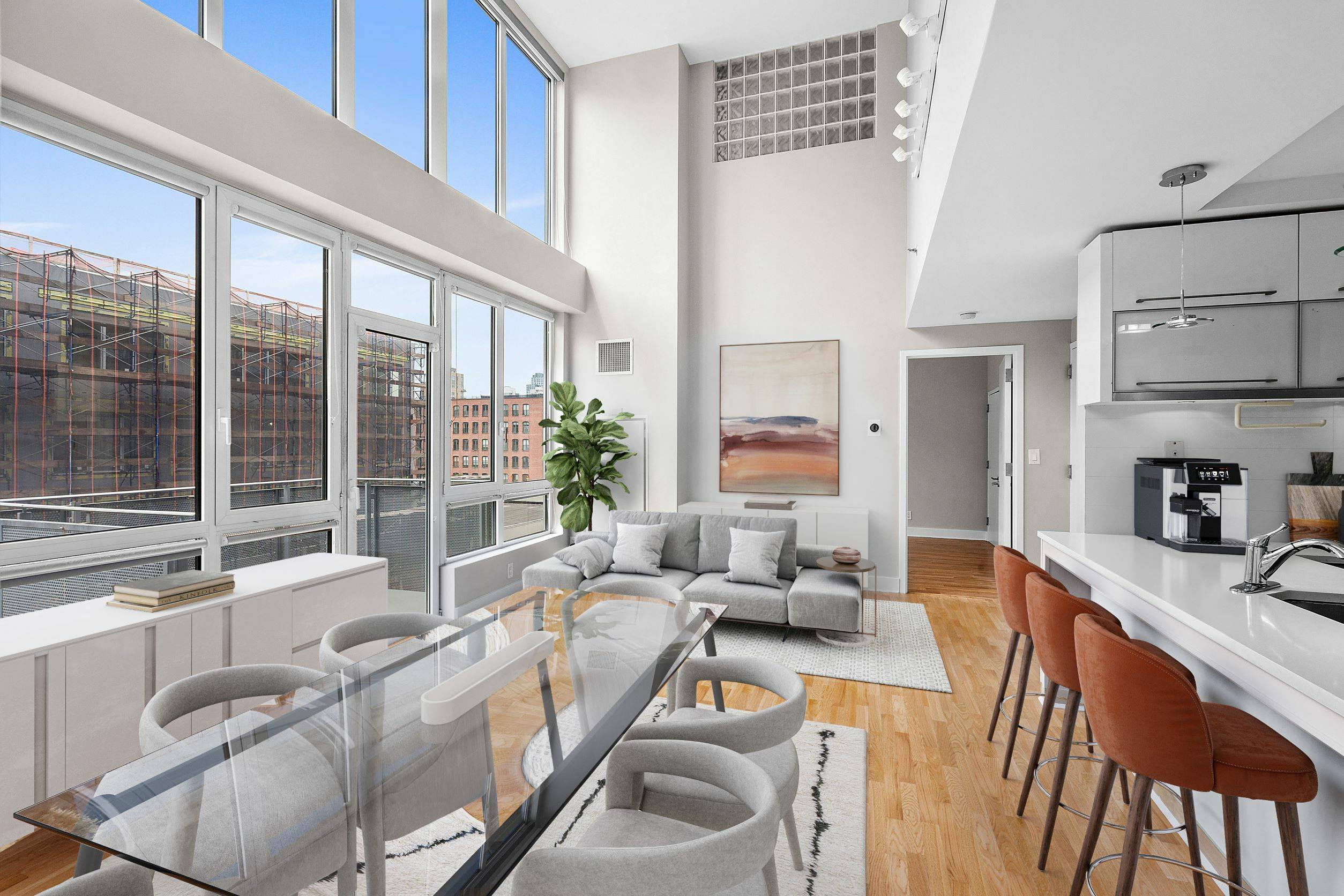 Sophisticated amp ; chic quintessential penthouse Brooklyn loft.