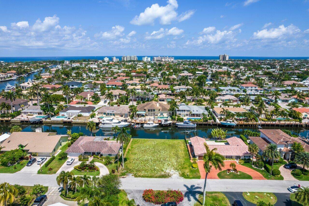 RARE opportunity to own the only waterfront lot in the heart of Lighthouse point for sale.