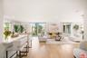 Bright living room with city v