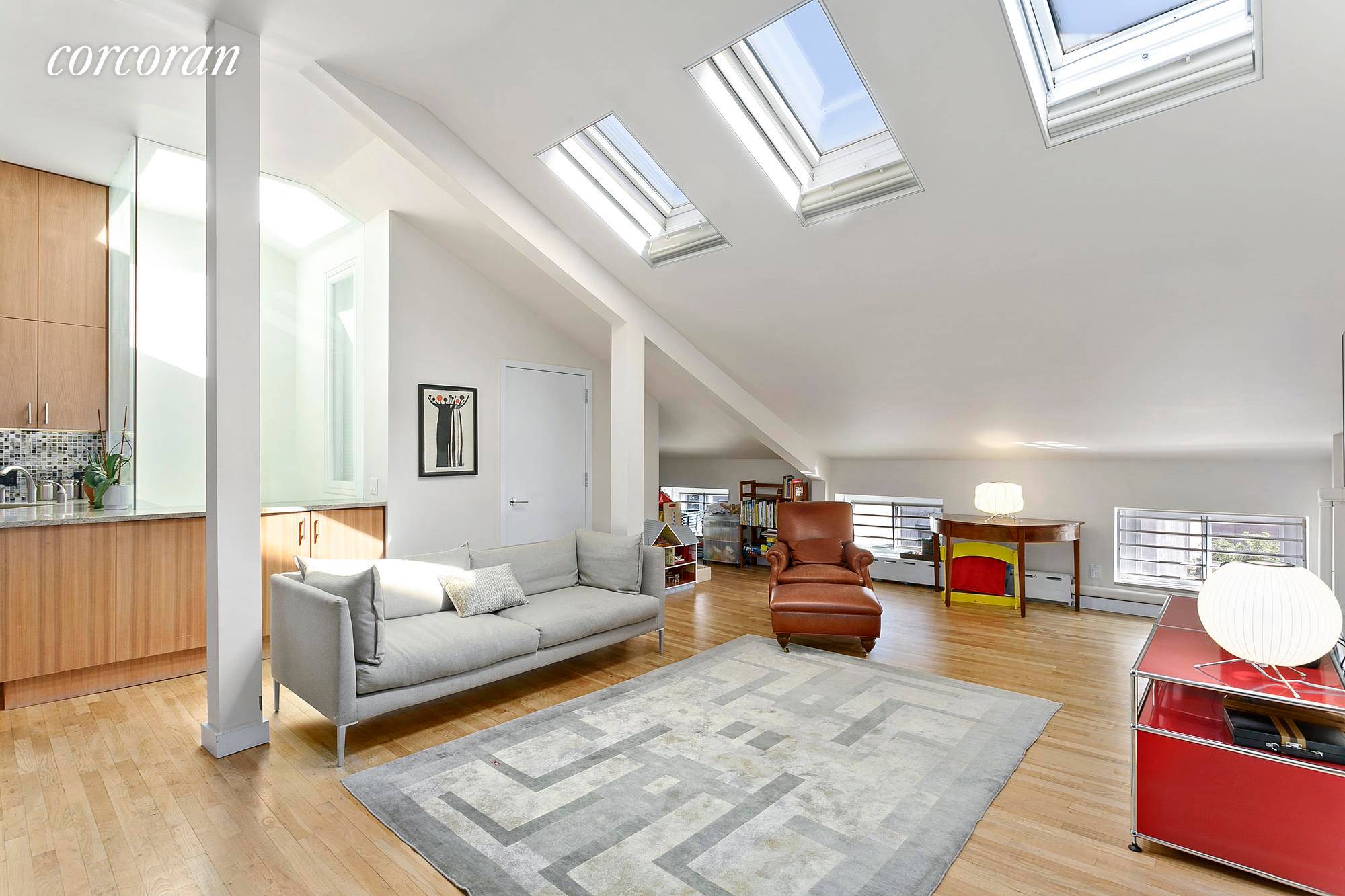 One of a kind penthouse duplex in the heart of Brooklyn Heights !