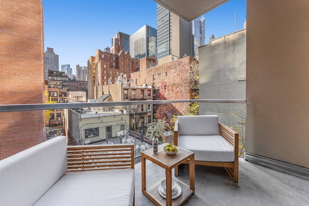 IMMEDIATE OCCUPANCY Residence 5B is a captivating half floor home featuring three bedrooms, three baths, and two private balconies, covering 1, 465 square feet.