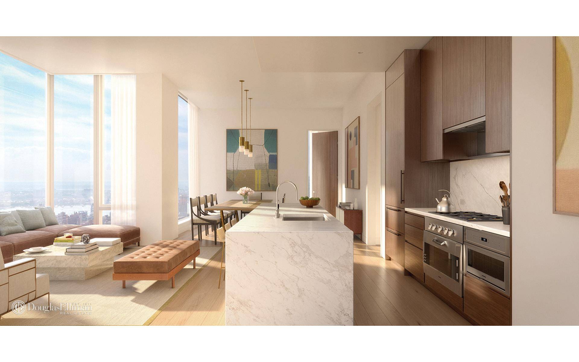 In the heart of stylish NoMad, Madison House offers unsurpassed panoramic views of New York City, where every residence has a corner window and 11 foot ceilings or higher.