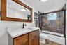 Second floor bath. Tub/shower combo with rain head shower head.