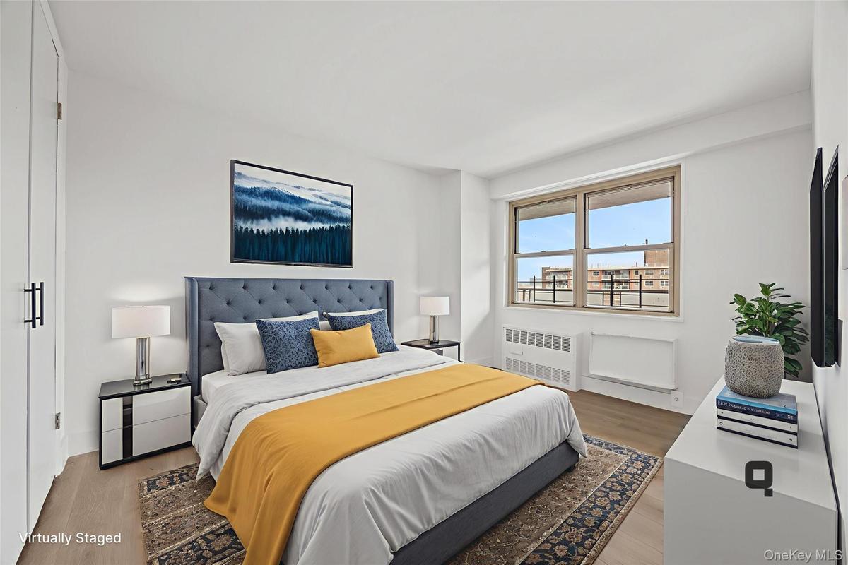 Virtually staged bedroom