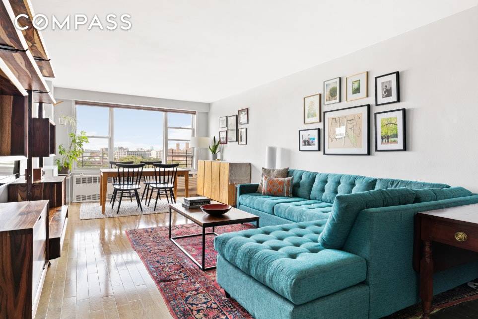 Sprawling, sunny and stylish, this 2BR 1BA coop located in a full service, elevator building is the perfect antidote to 2020.