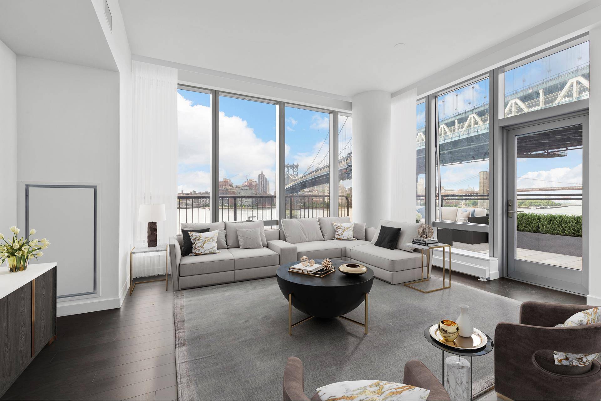 Residence 7D at Extell's iconic One Manhattan Square exemplifies the perfection of waterfront living paired with the most incredible terrace one can acquire in New York.