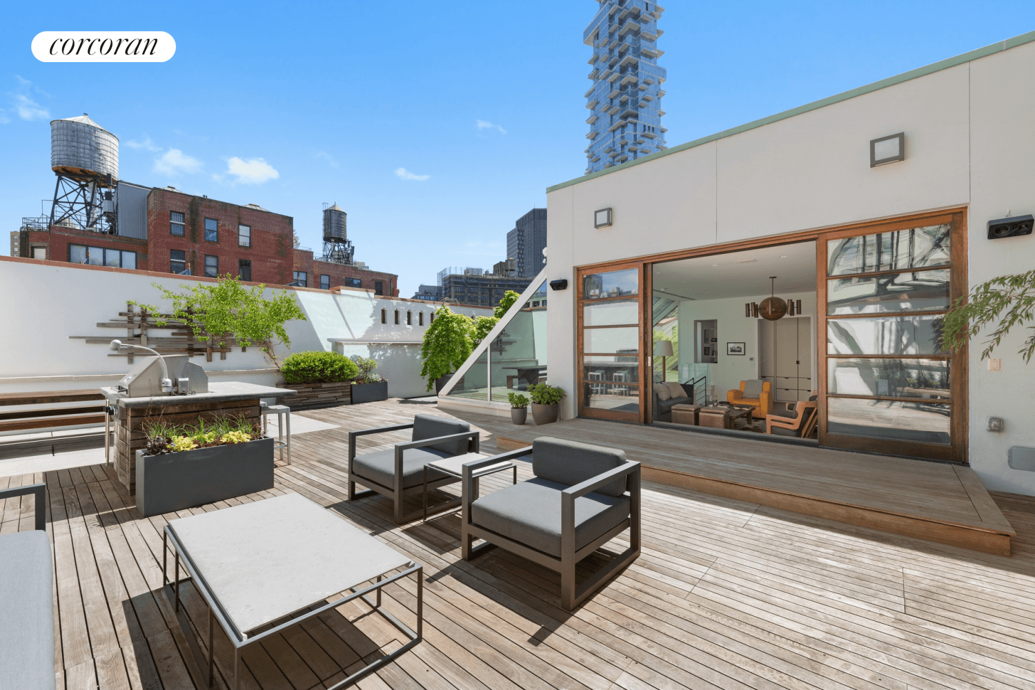 Sun kissed luxury penthouse living awaits in this sprawling three bedroom, four and a half bathroom duplex loft featuring exquisite industrial meets modern interiors and a massive rooftop terrace atop ...