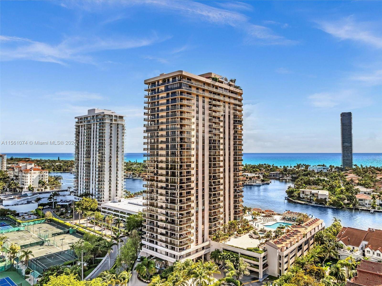 STUNNING INTRACOASTAL AND OCEAN VIEWS AS WELL AS DOWNTOWN AND THE FAMED TURNBERRY GOLF COURSE !