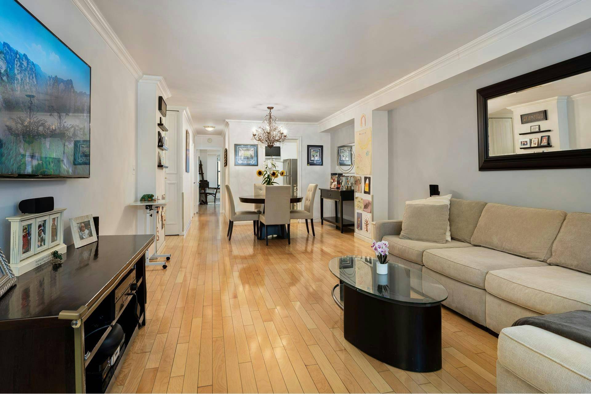 A Must See ! This Large, Beautifully Renovated Apartment boasts Southern and Northern Exposures.
