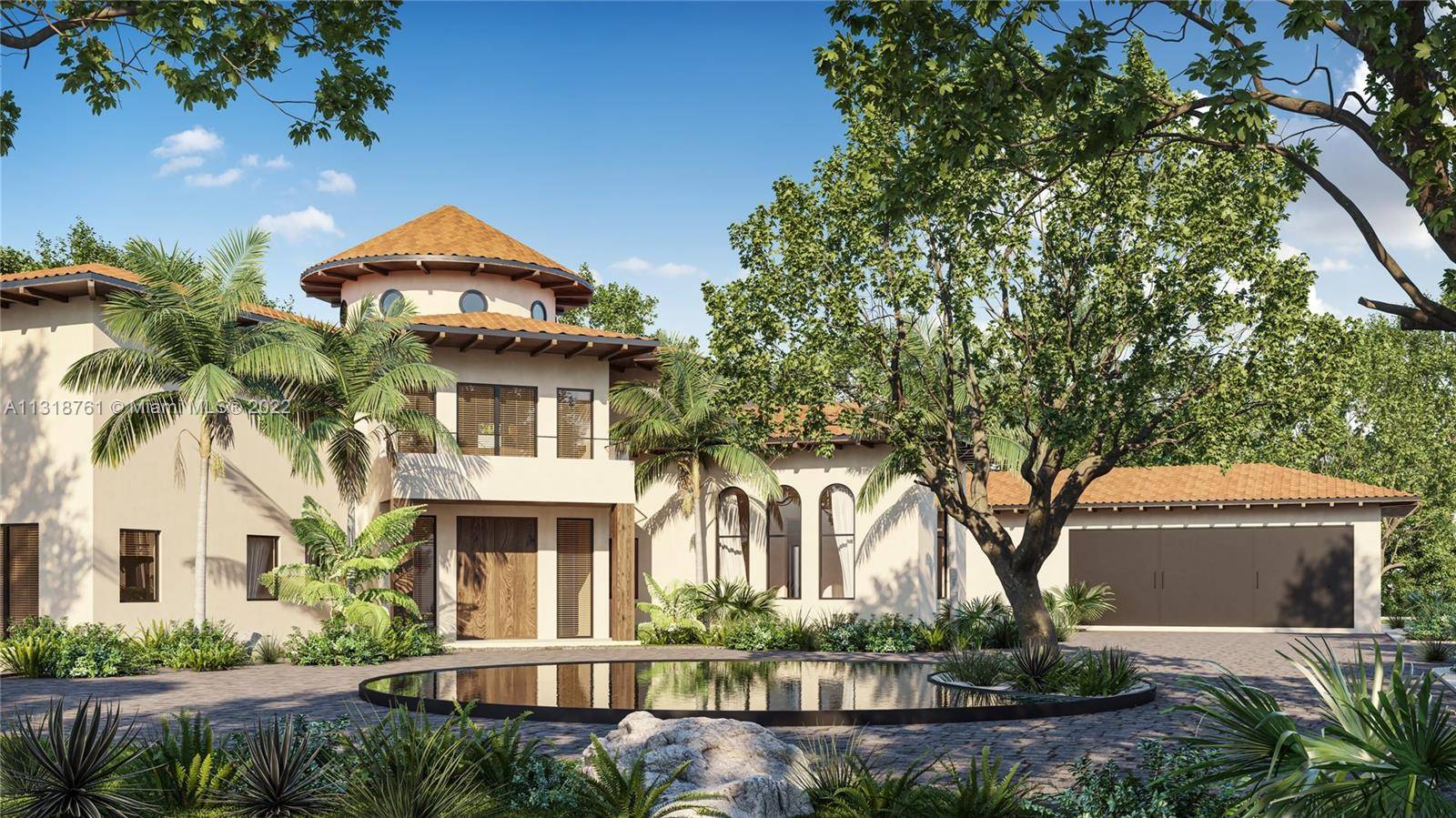 This magnificent property in Pinecrest, sitting on a generous 40, 946 sq ft lot, is under construction with a slated completion of Spring '24.