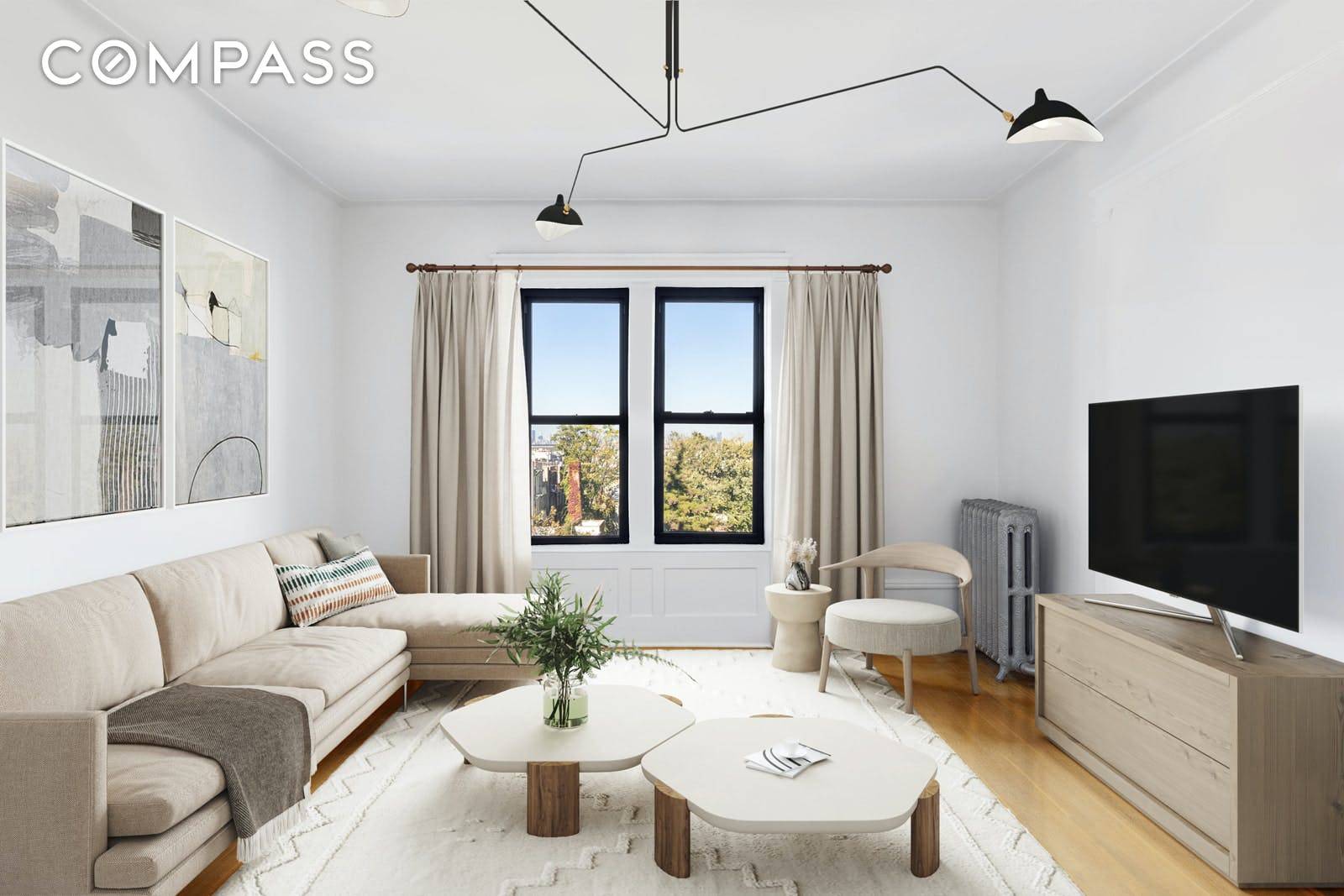 Income Restricted HDFC Co op Enjoy living in historic Crown Heights, Brooklyn in an elegant oversized two bedroom apartment with lots of light, space and versatility !