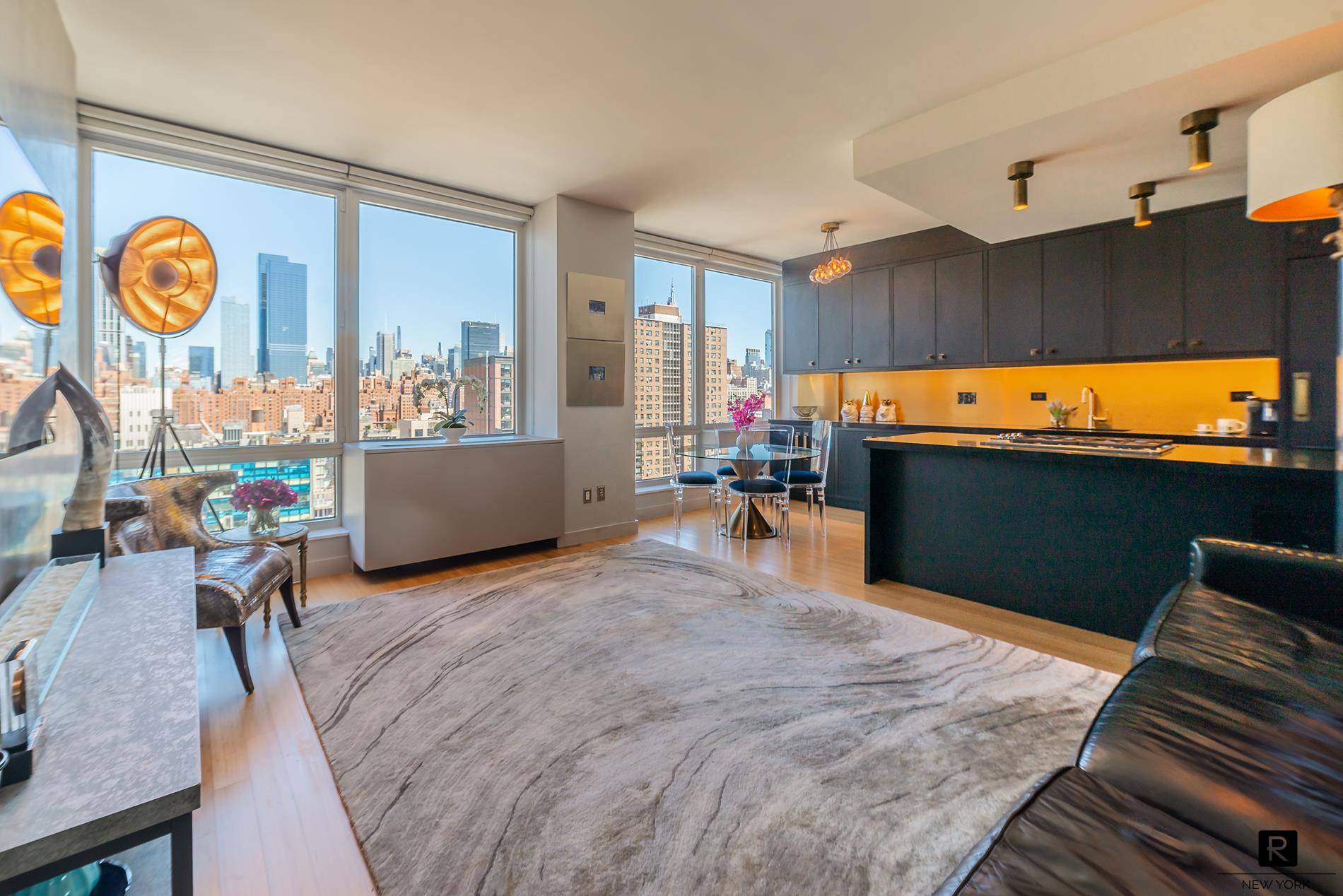 Premium, fully renovated one bedroom, one bathroom luxury apartment located on the 17th floor of the highly desirable condominium, The Caledonia.
