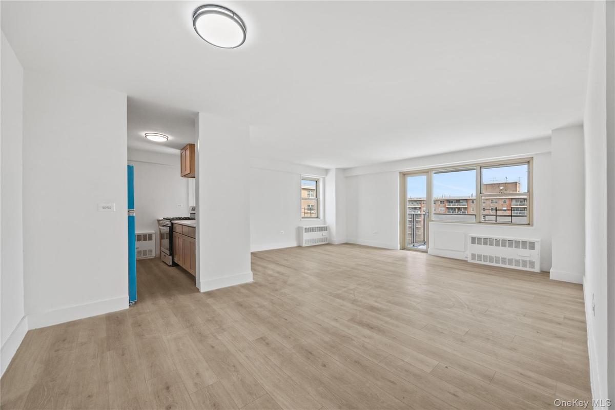 Dining area with adjacent living area