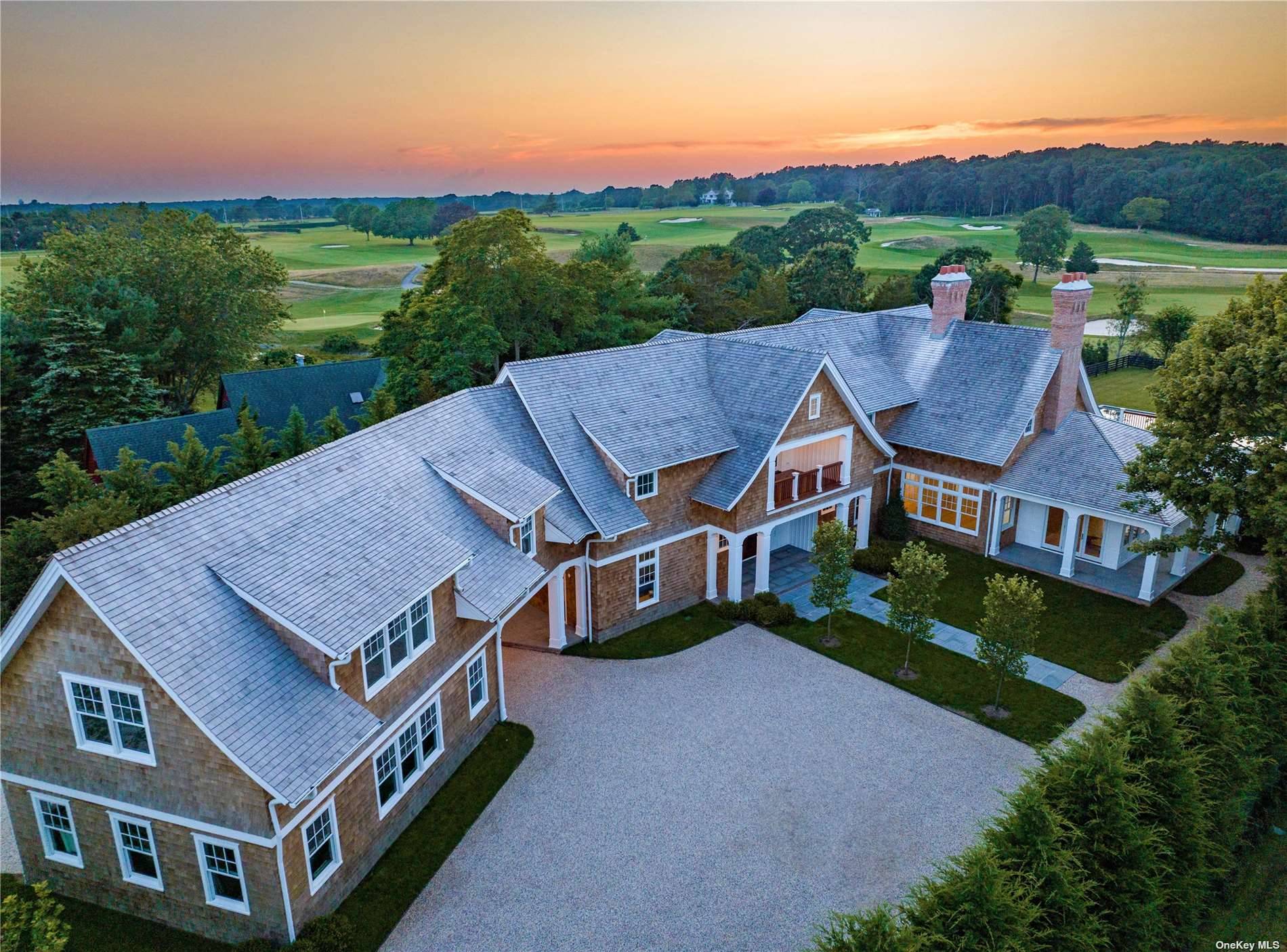 Located in the heart of Amagansett, this stunning new construction estate is sited on a 1.
