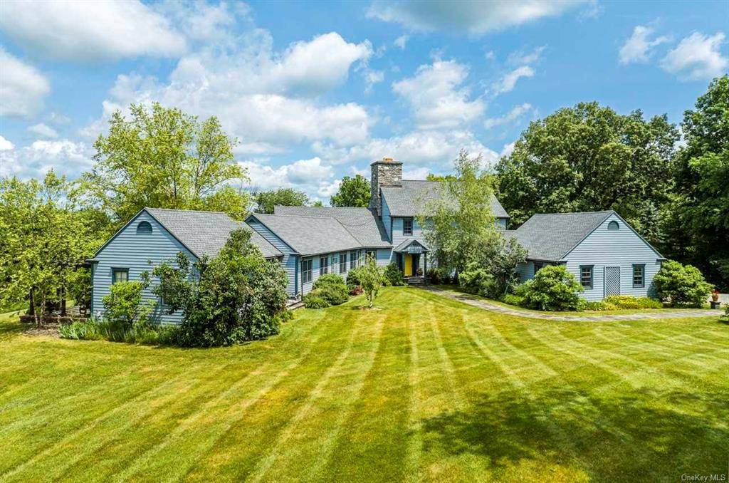 Round Hill Estate. Set privately on a hilltop plateau is this country home with incredible north western views and spectacular sunsets over the Catskill Mountains.